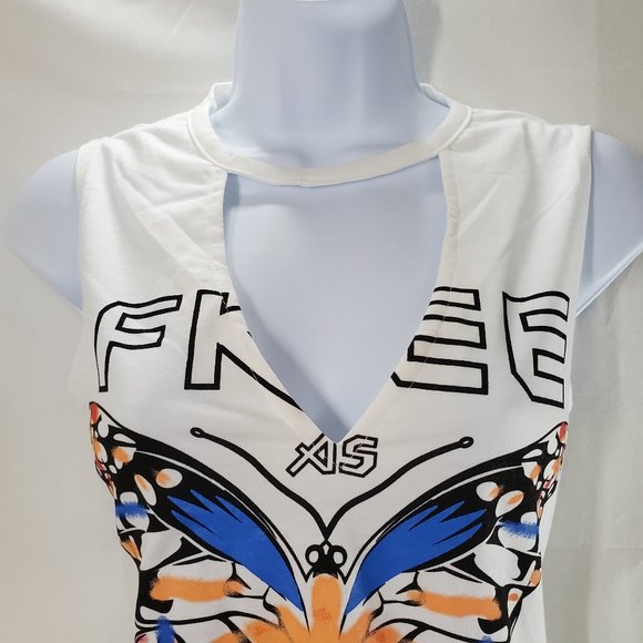 Women Tank Top V-neck with special cut on the Back - Picture 4 of 6